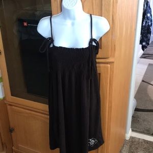 Ladies smocked terry cover up beach dress